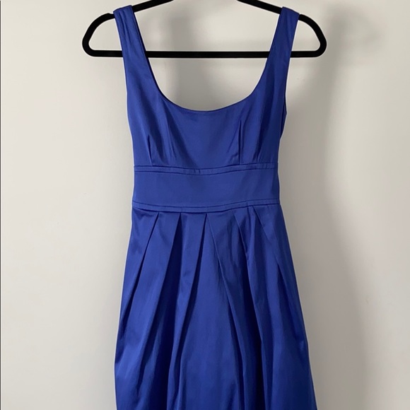 Cobalt Satin Mini Dress - Picture 1 of 8